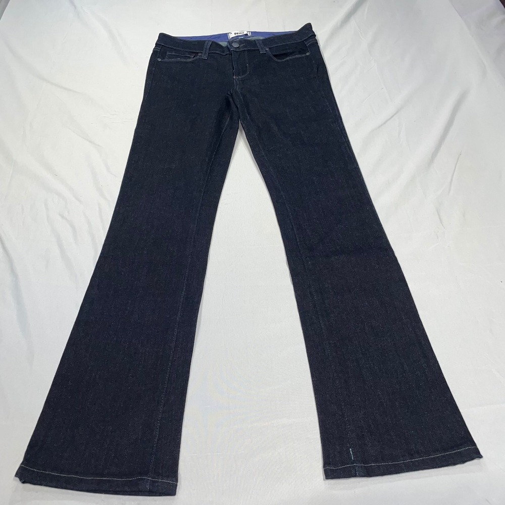 Paige Manhattan Bootcut Jeans Dark Wash Indigo Blue Denim Size 28